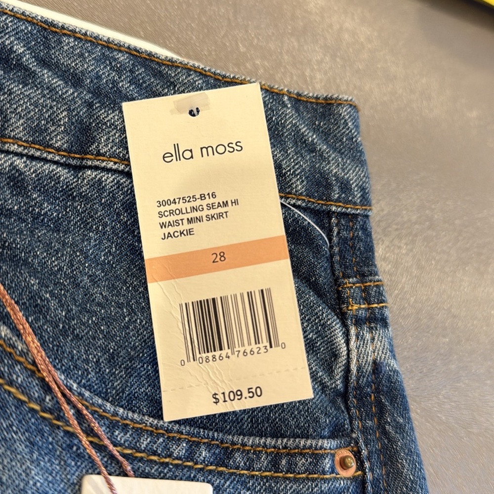Ella Moss Denim Patchwork Skirt. Juniors 28 - Picture 9 of 9